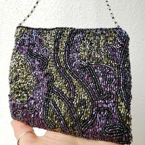 Unique Vintage Moyna Beaded Designer Crossbody